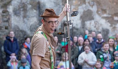 Audient enjoying entertainment at Down County Museum