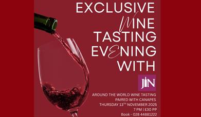 Poster advertising wine tasting evening