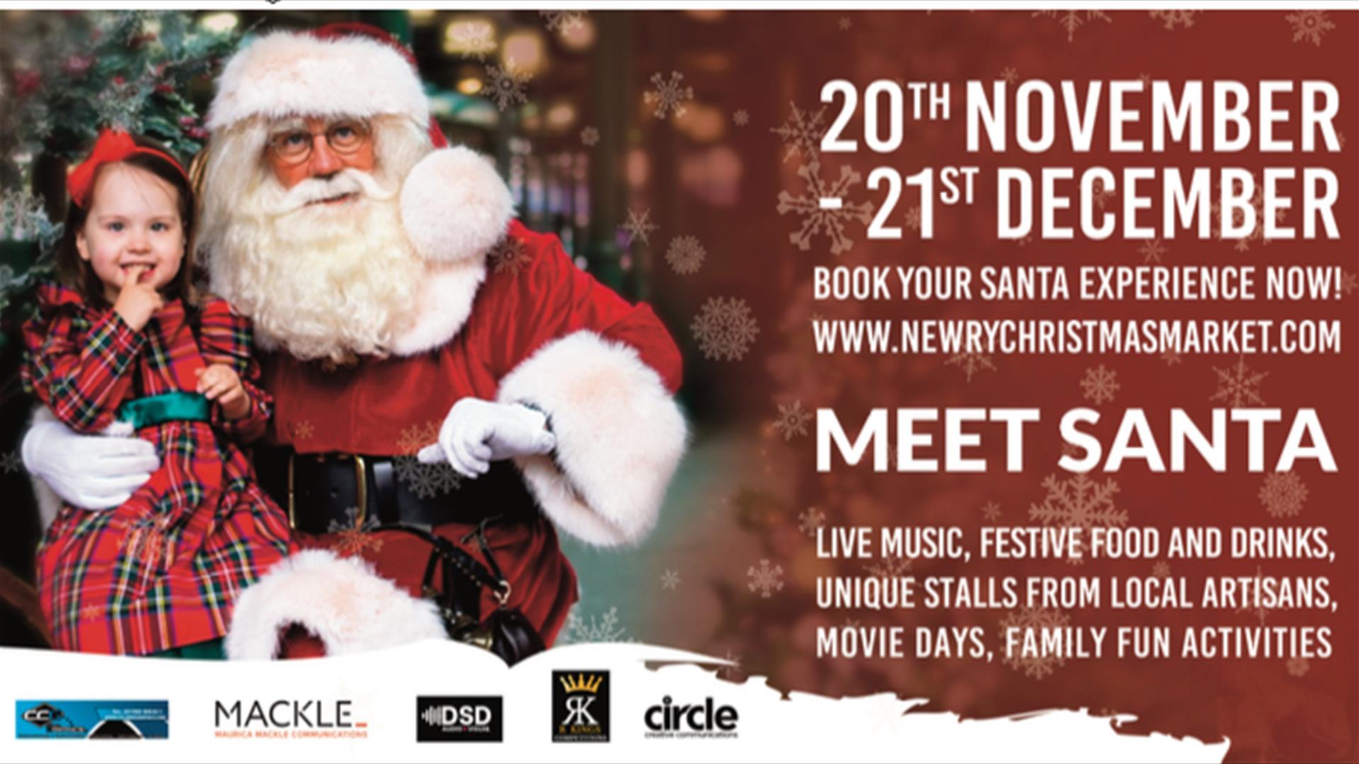 Graphic Promoting Newry Christmas Markets this December in Newry City