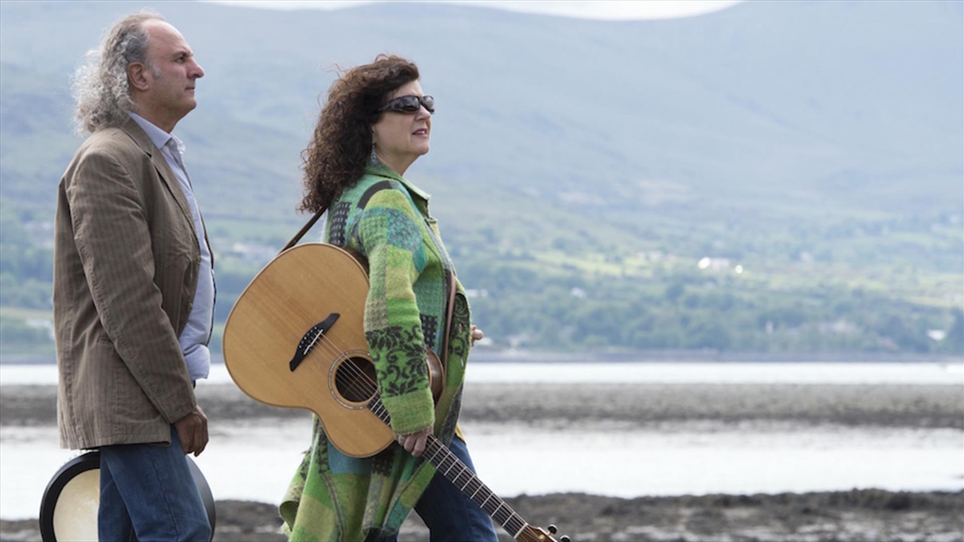 Fil Campbell and Tom McFarland standing on the shoreline at Rostrevor.