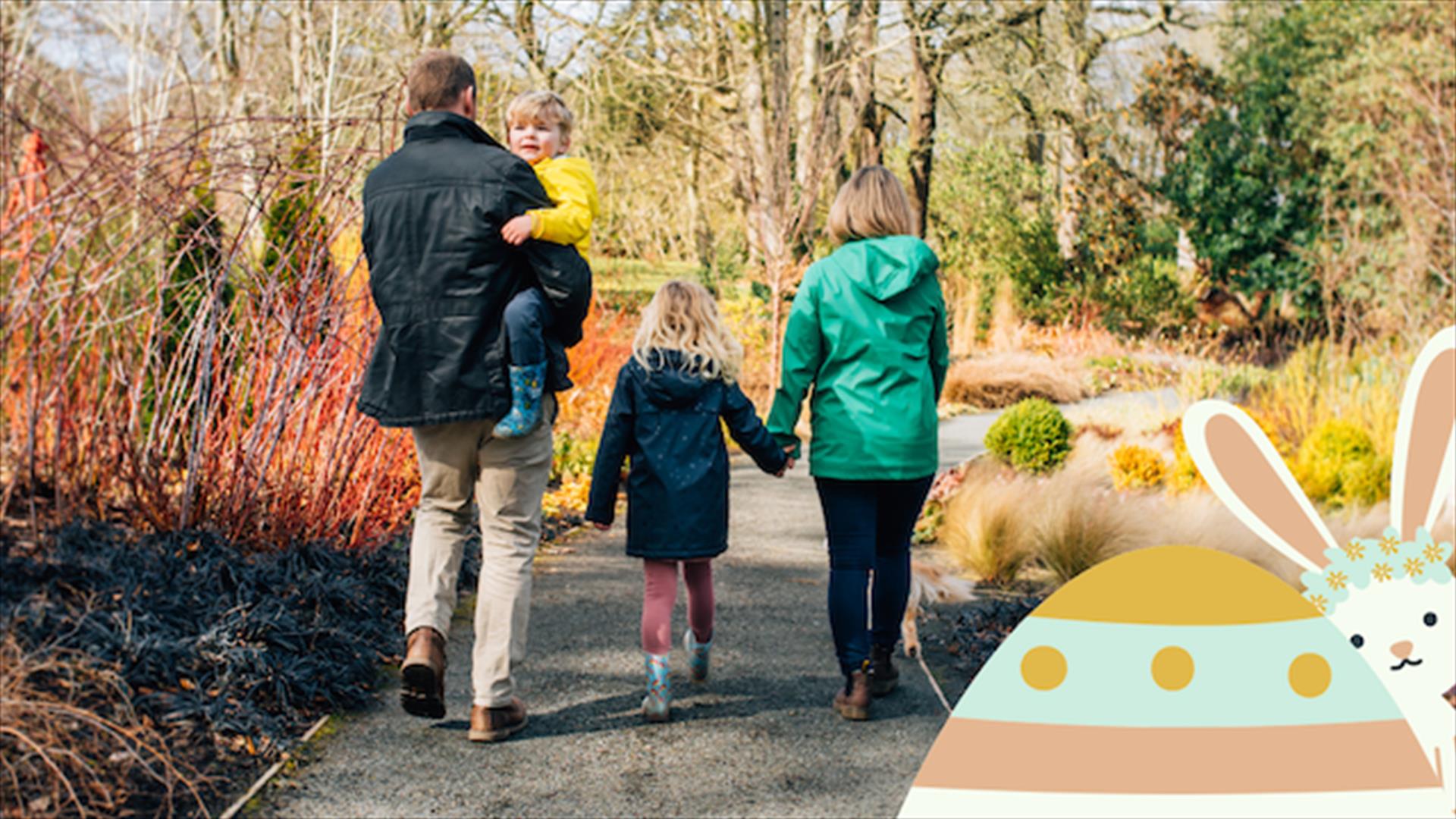 Family at easter fair