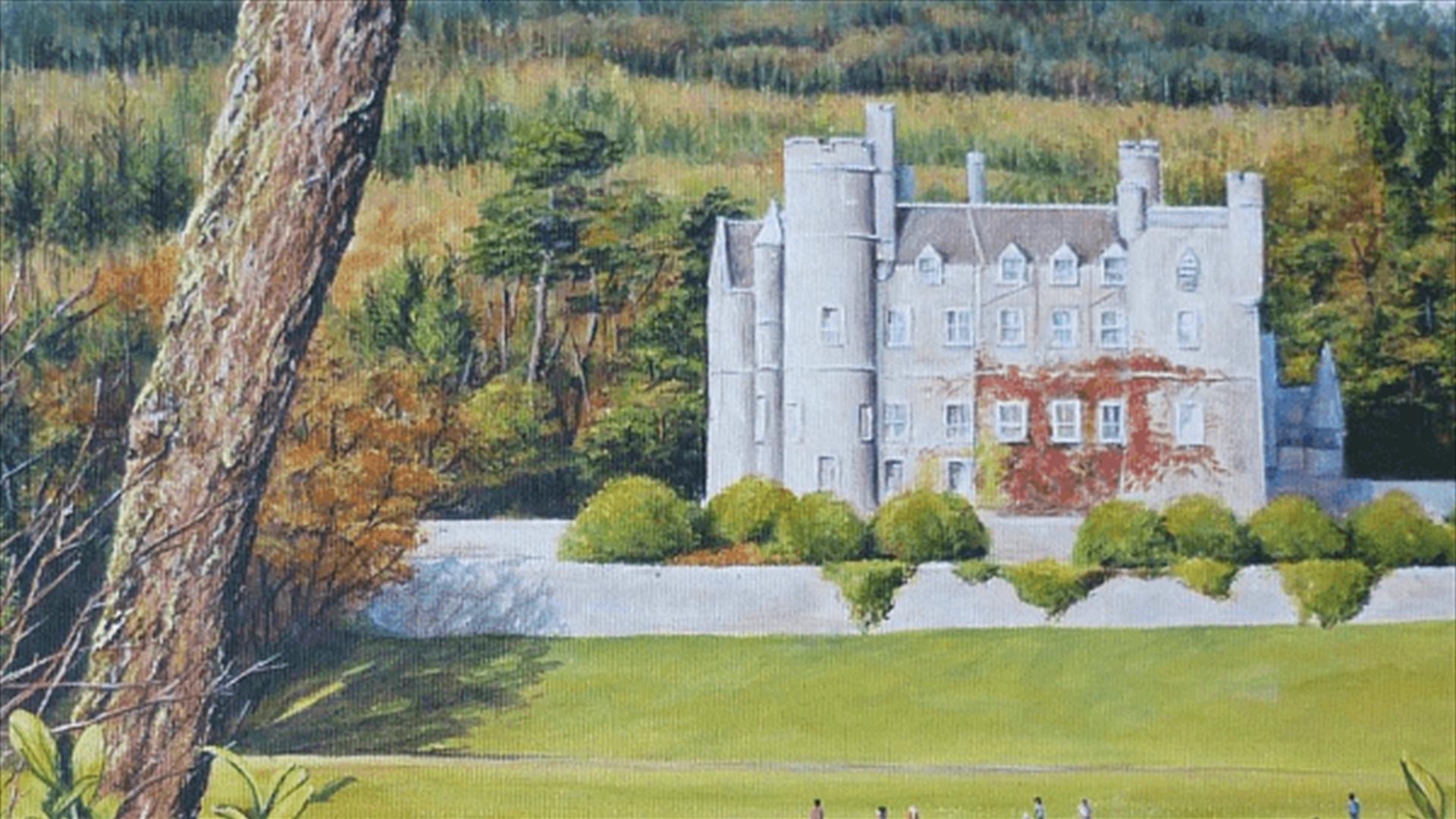 photo of Rosalind Murphy painting of the Castlewellan Castle