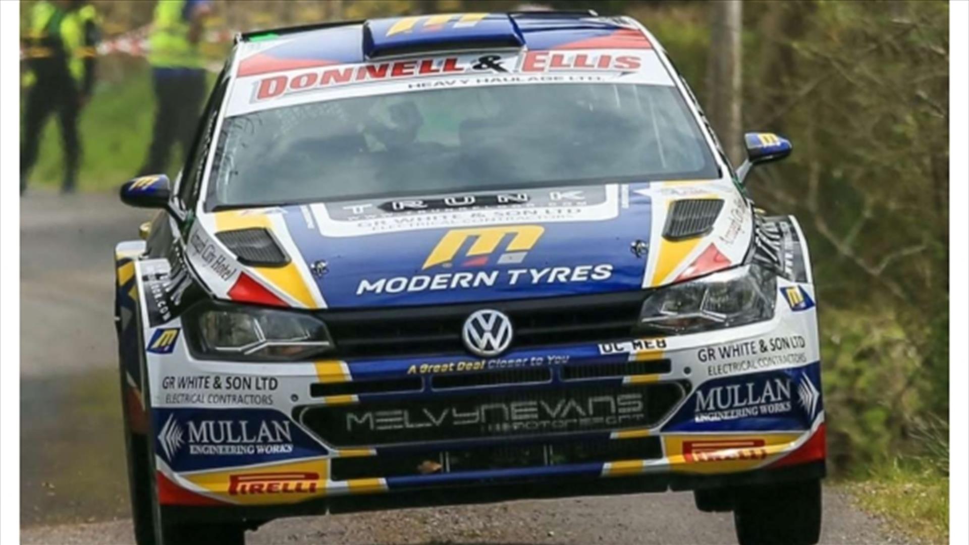 Modern Tyres Ulster Rally car on the track