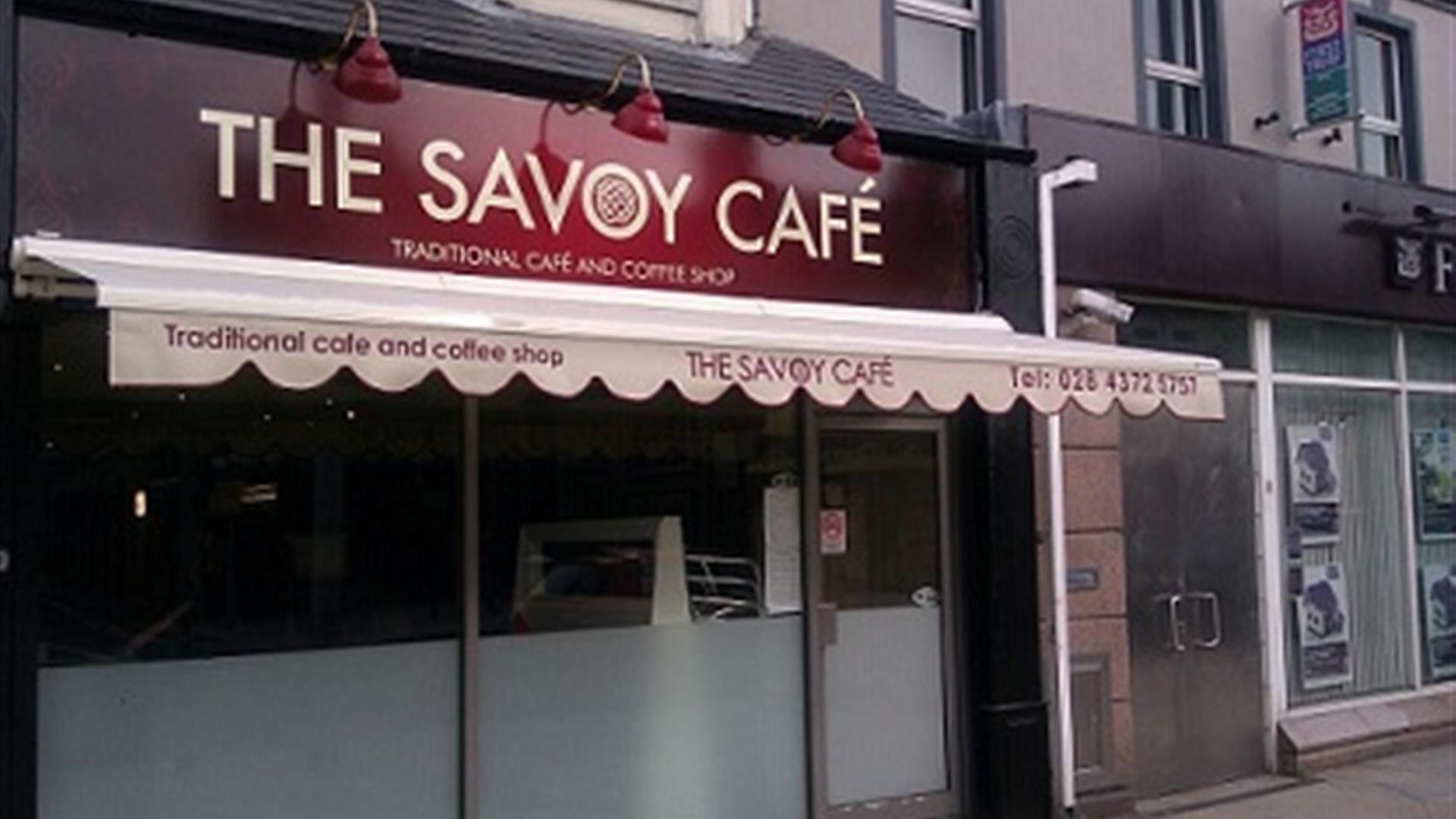 An image of the front of The Savoy Cafe, Newcastle Co Down