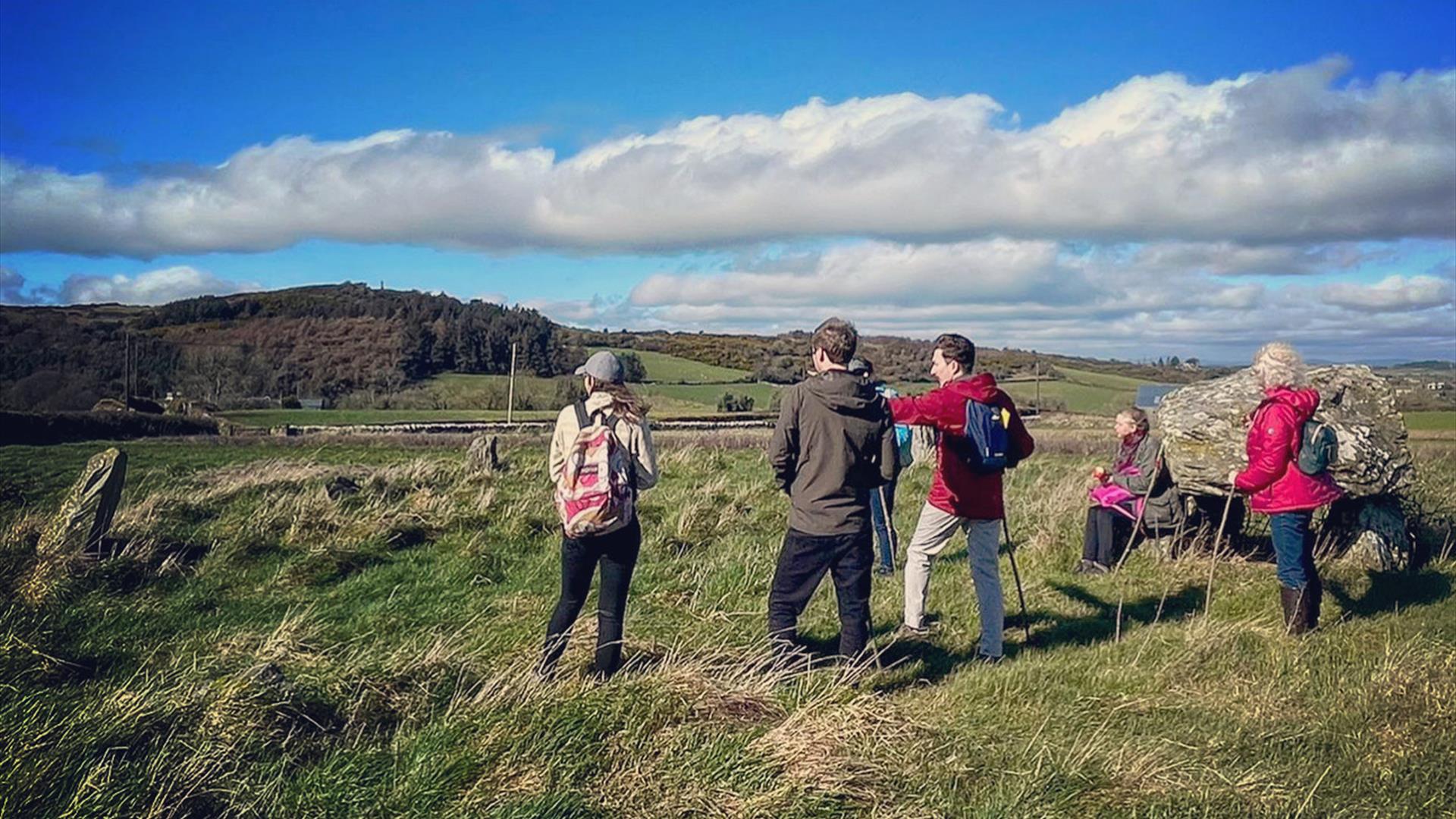 Walking group in the Lecale hills