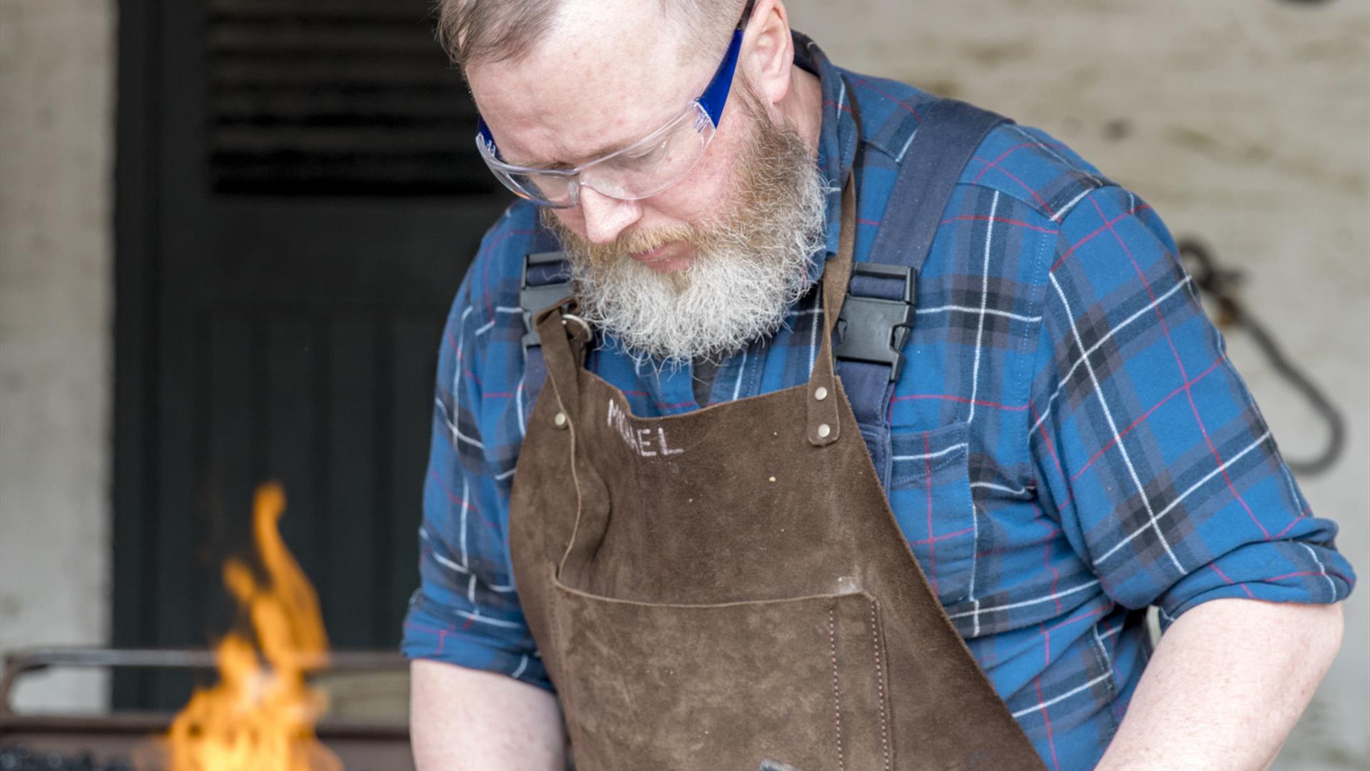 Blacksmith at Rowallane Garden Heritage Craft Fair