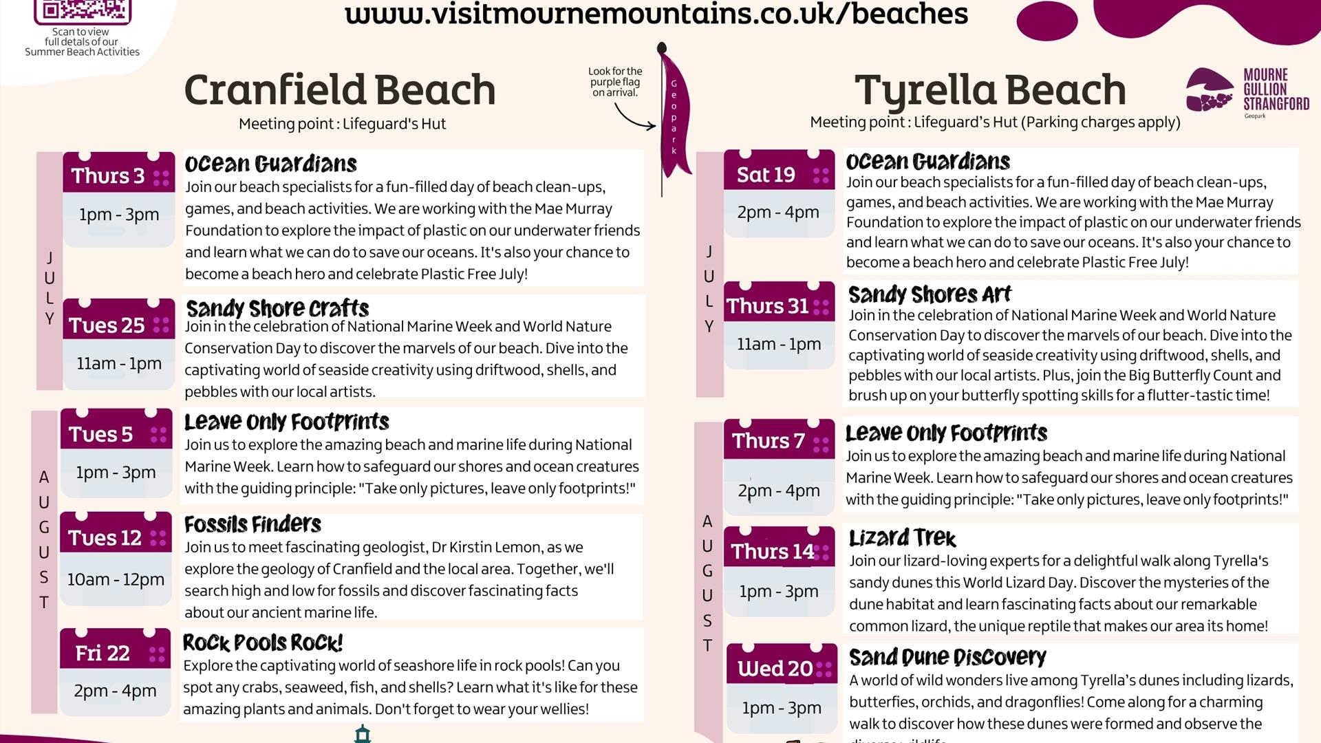 Leave Only Footprints,Tyrella Beach | Beach Activities
