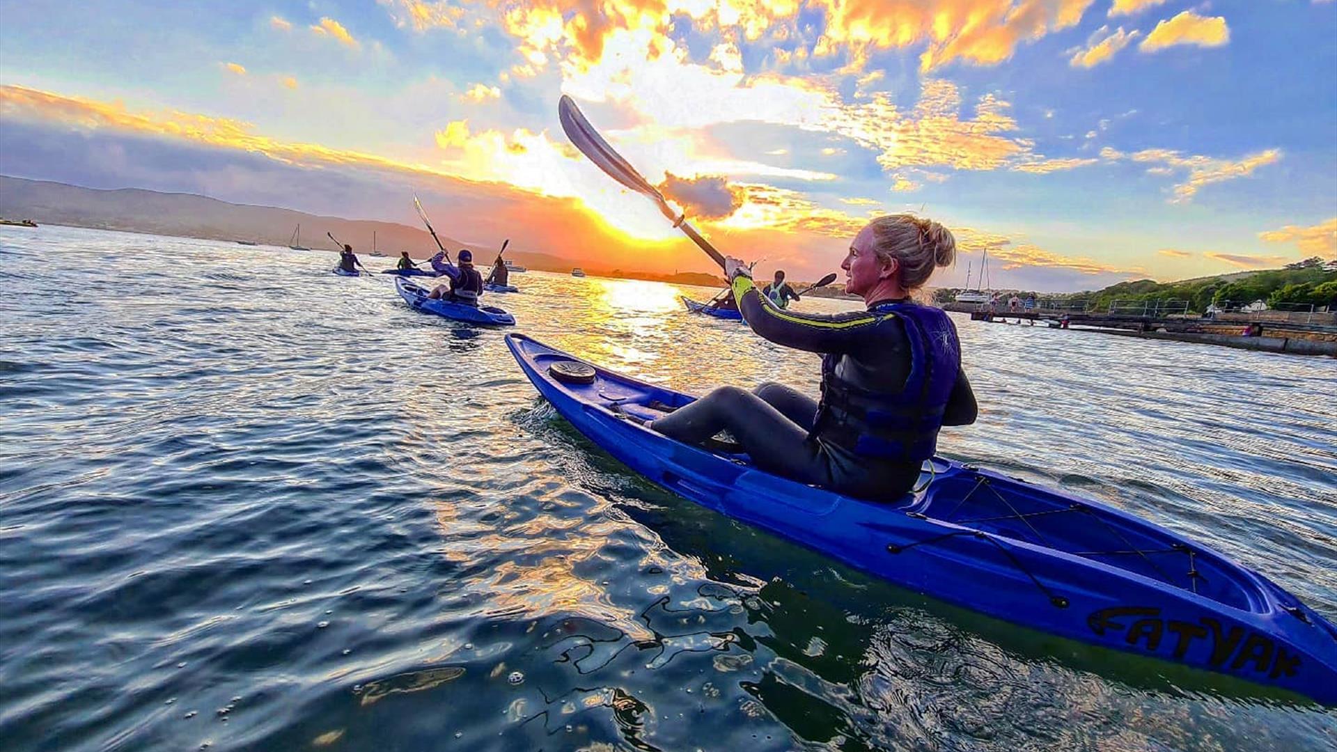 Kayaking sessions sunset