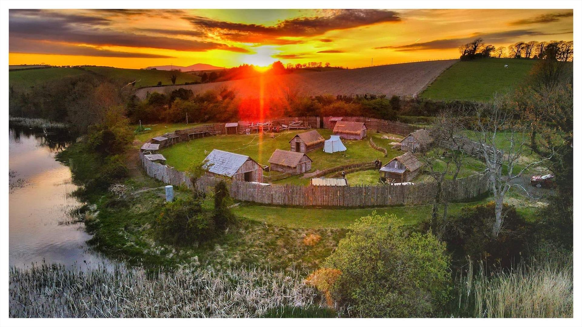 Sunset over Ballydugan Medieval Settlement