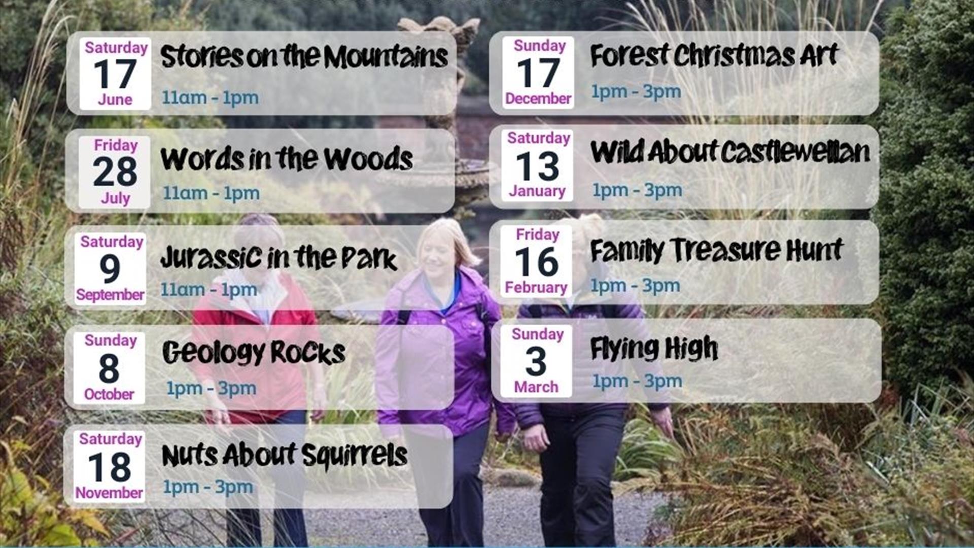 Forest Activities Poster for Castlewellan Forest Park