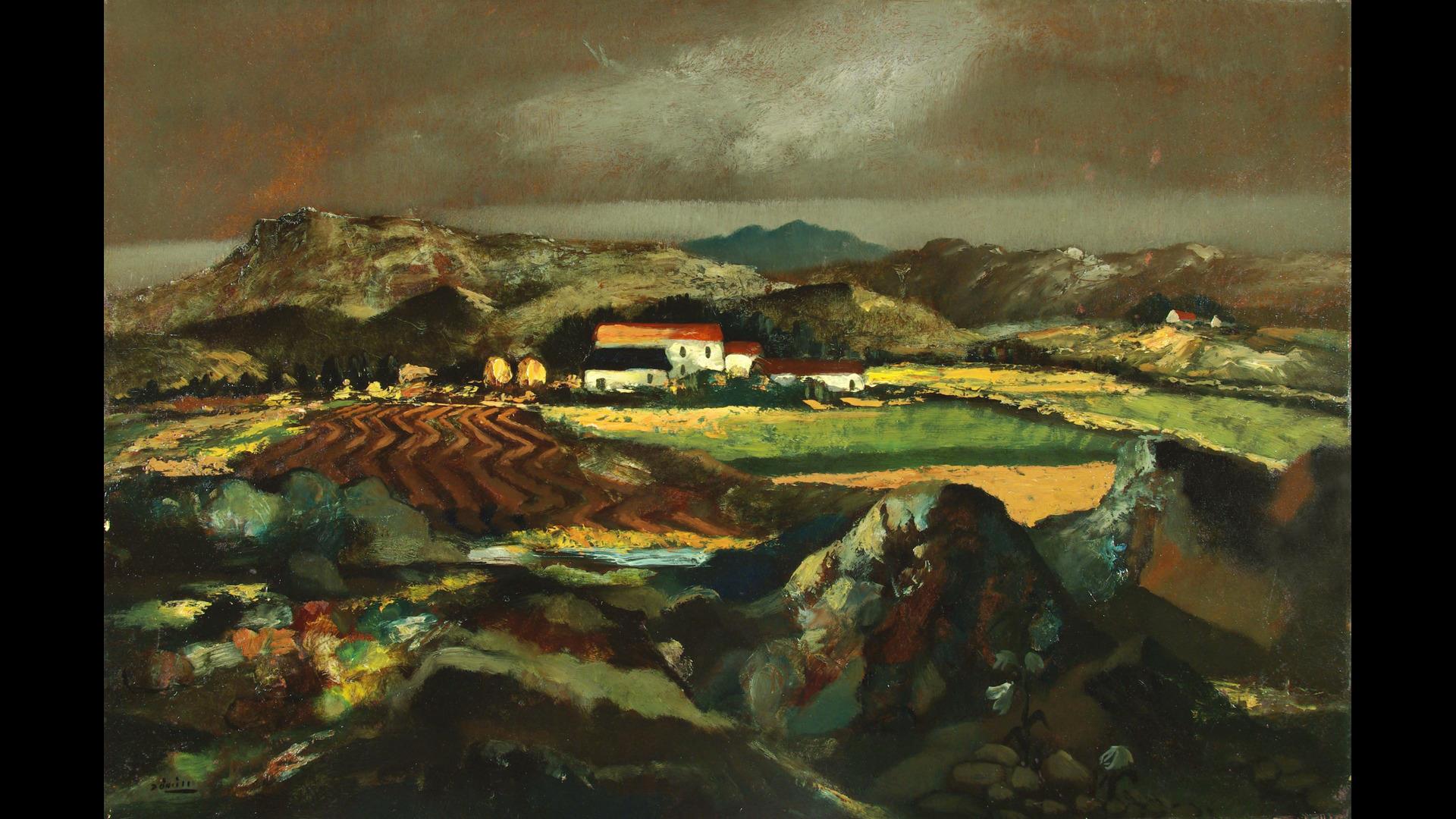 Painting in Oils of Tyrella Beach