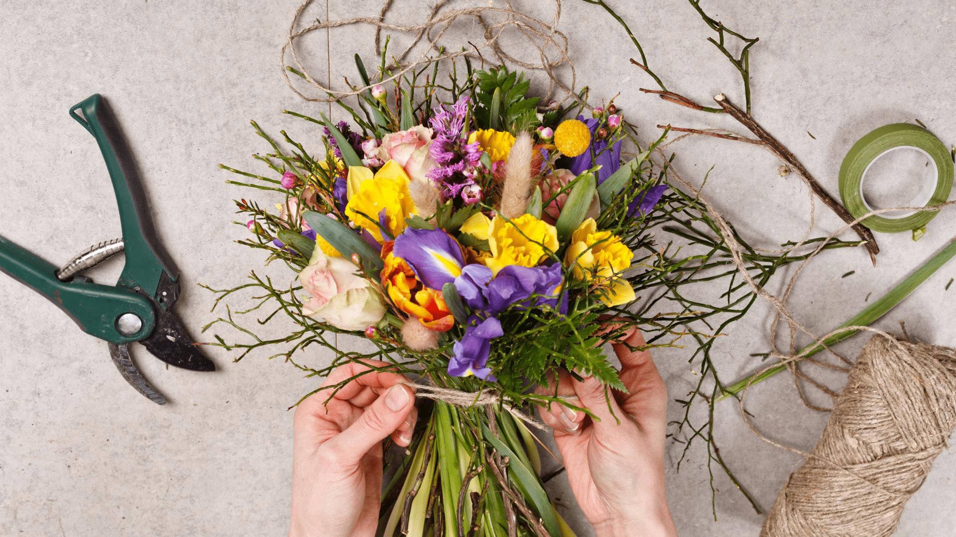 Image of bunch of flowers for the Easter Basket Workshop