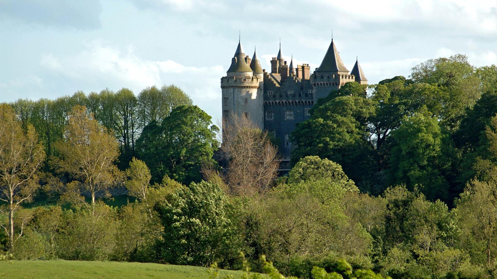 Killyleagh Castle through the trees