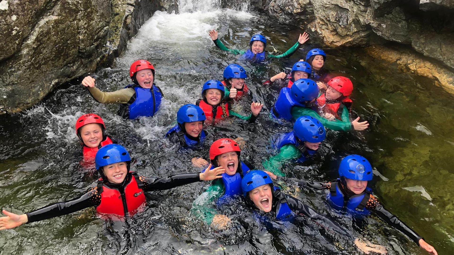 Summer camp fun at bloody bridge on a bouldering session