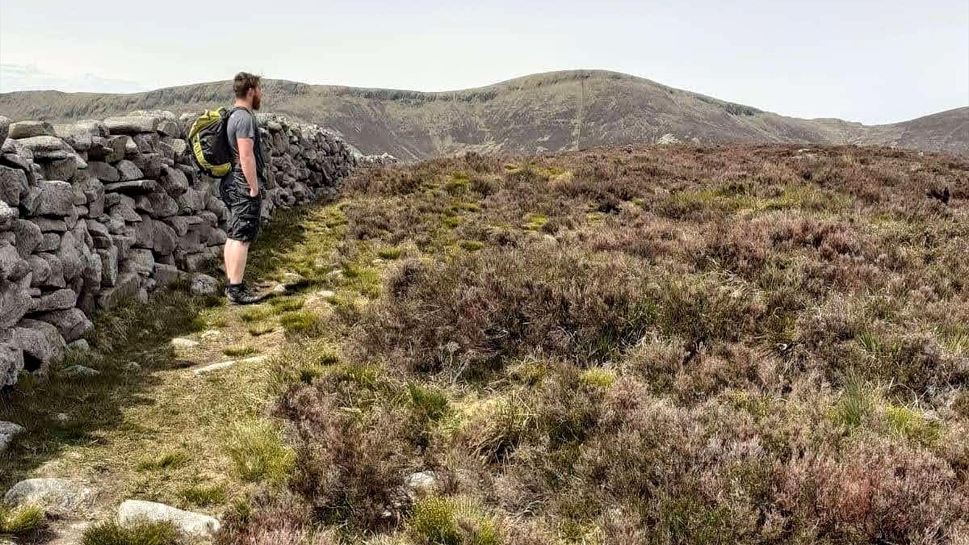 Taking in the views on Seefin mountain