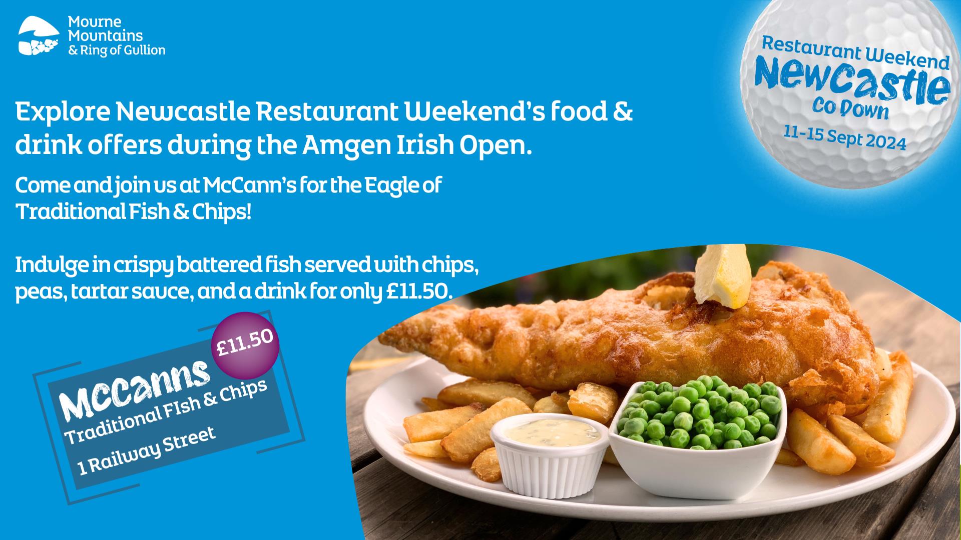 Special offer from McCann's as part of Newcastle Restaurant Week