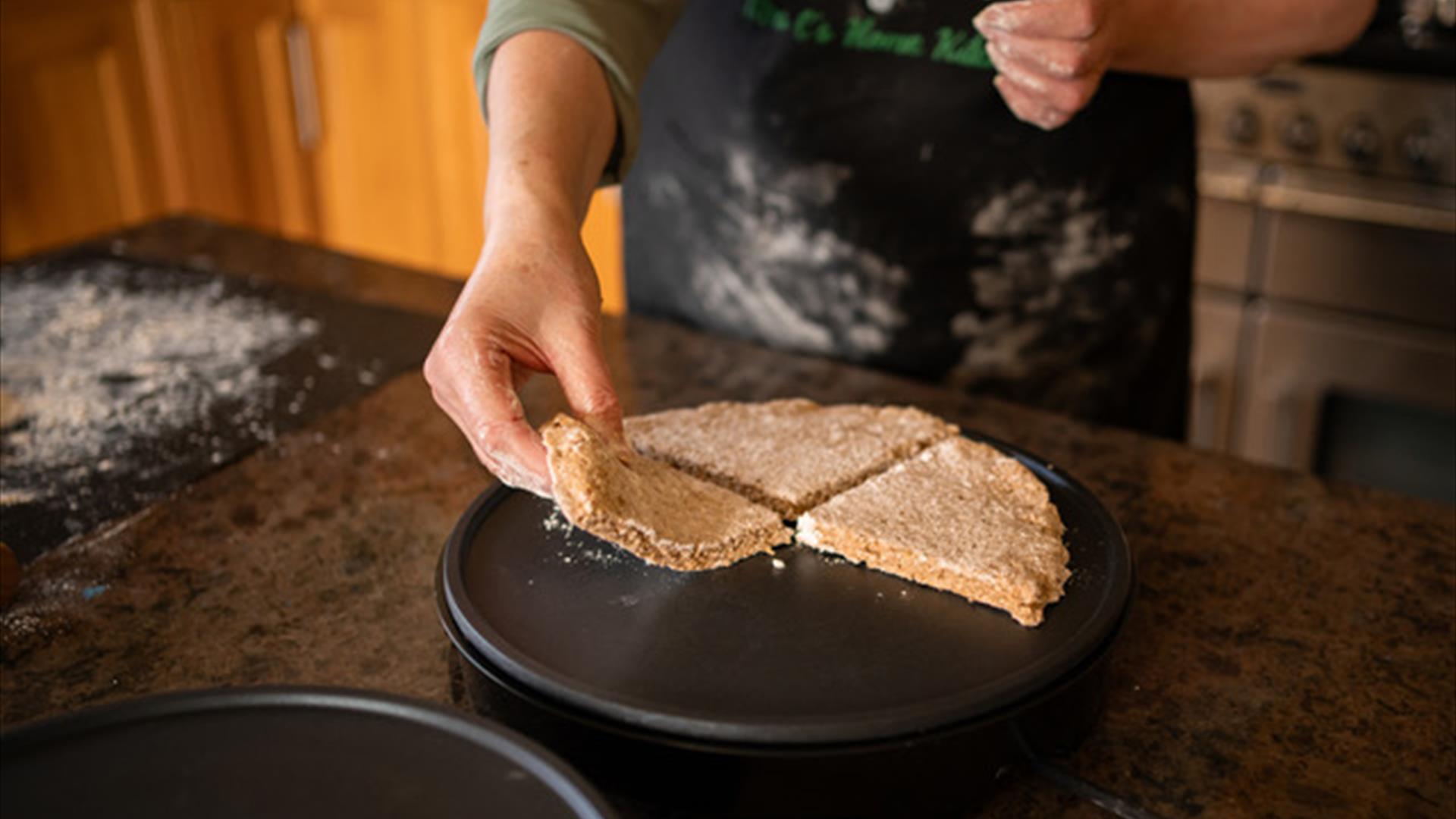 Traditional bread on the griddle