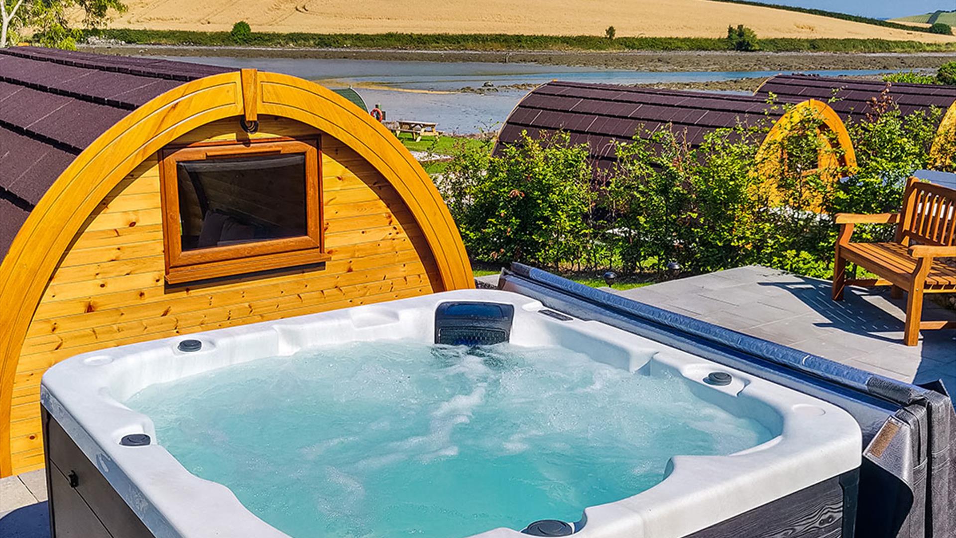 Pebble Pod with Hot Tub