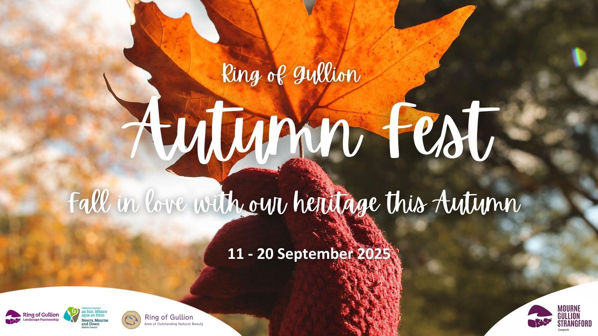 Text displaying, Ring of Gullion Autumn Fest from 11-20 September 2025.