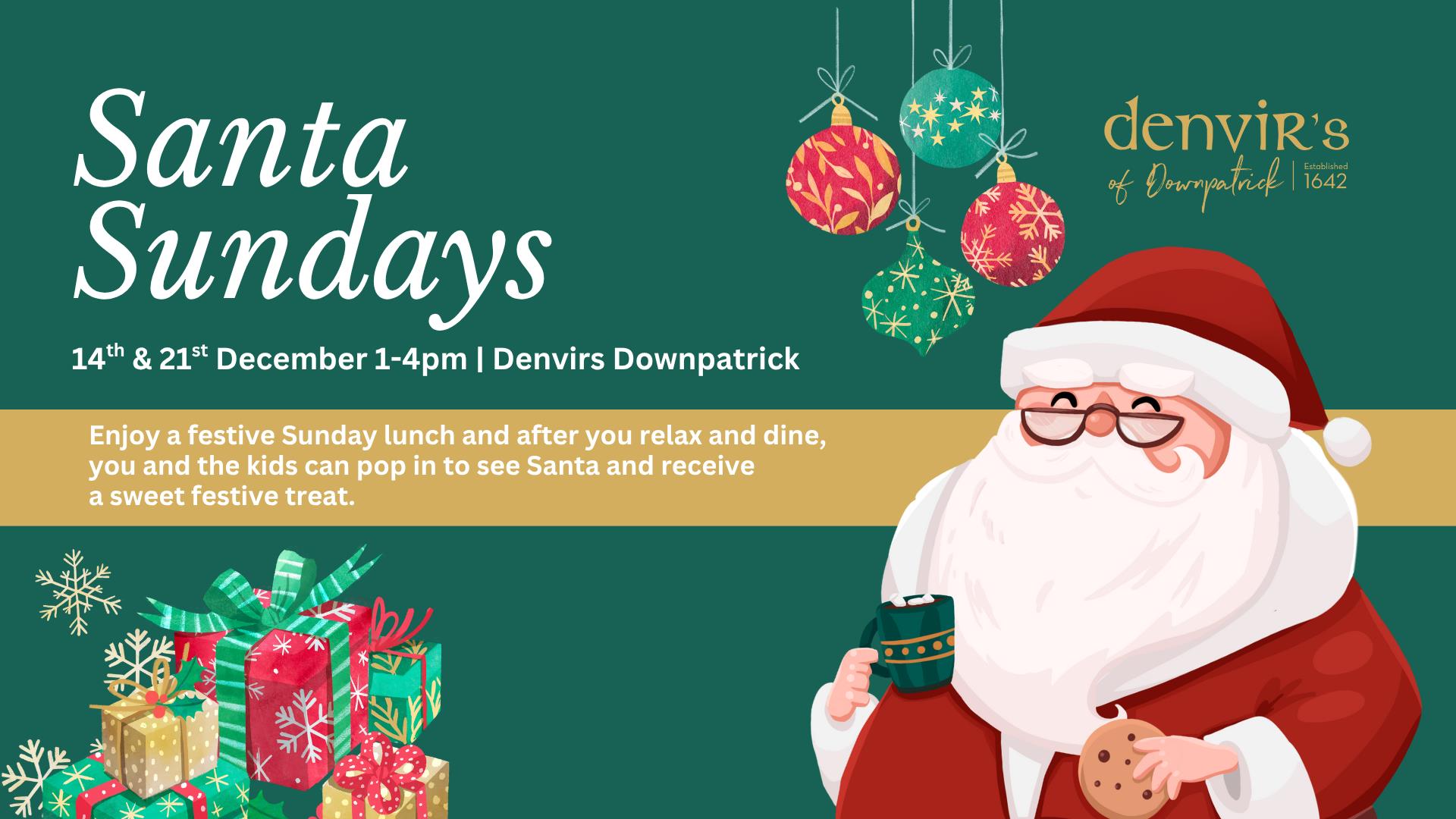 Poster of Santa for Santa Sundays