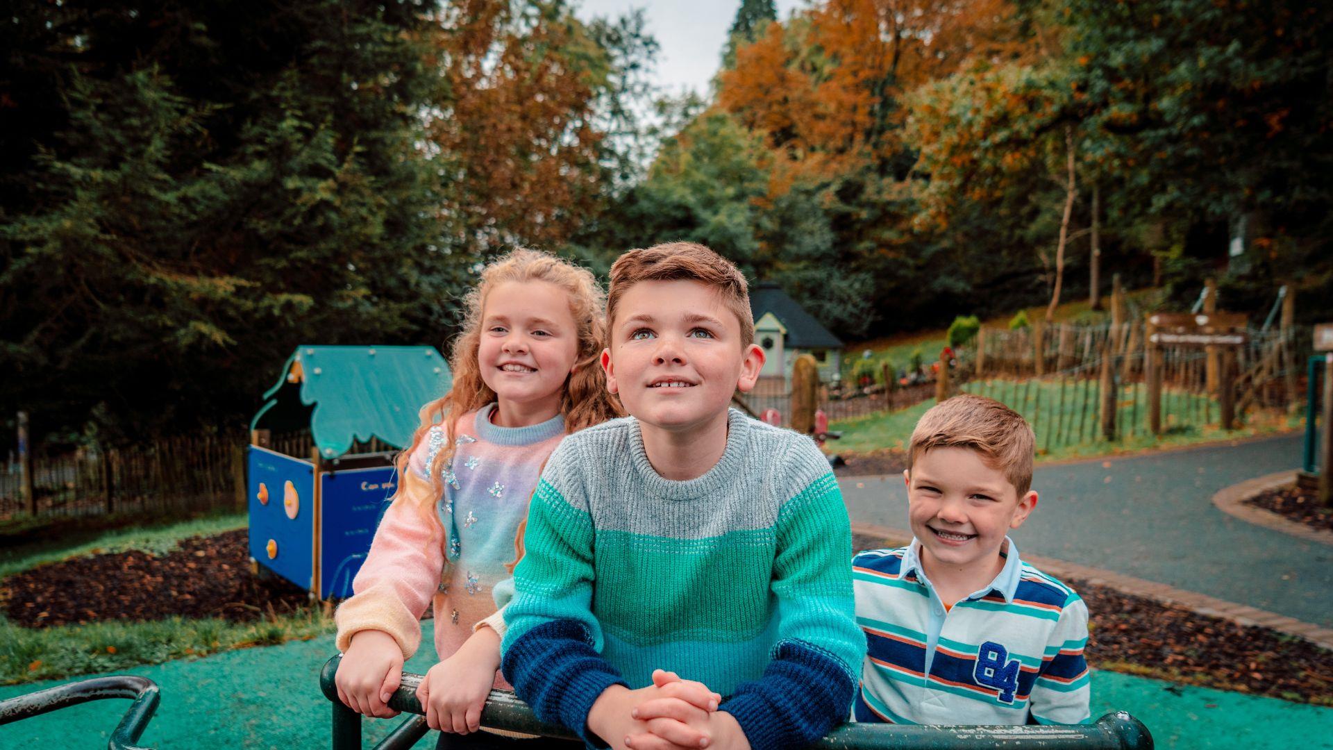 Children enjoying the adventure playpark at Slieve Gullion Forest Park.