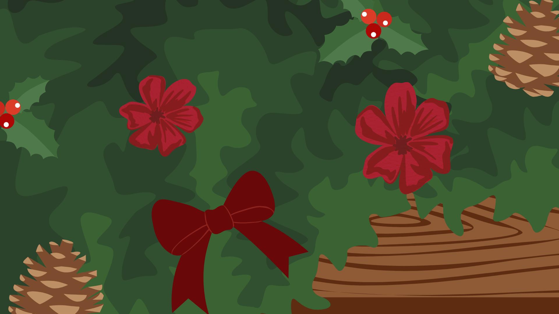 Festive wreath graphic