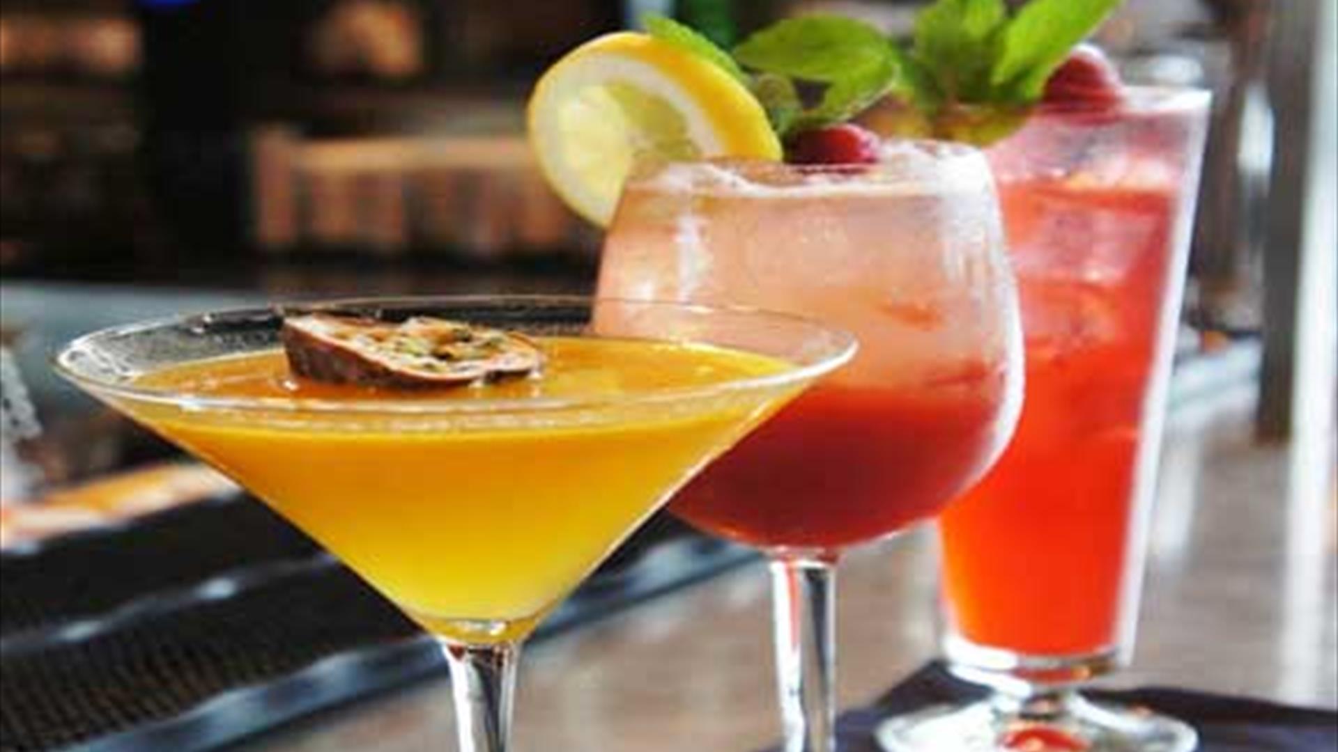 Cocktails at the bar