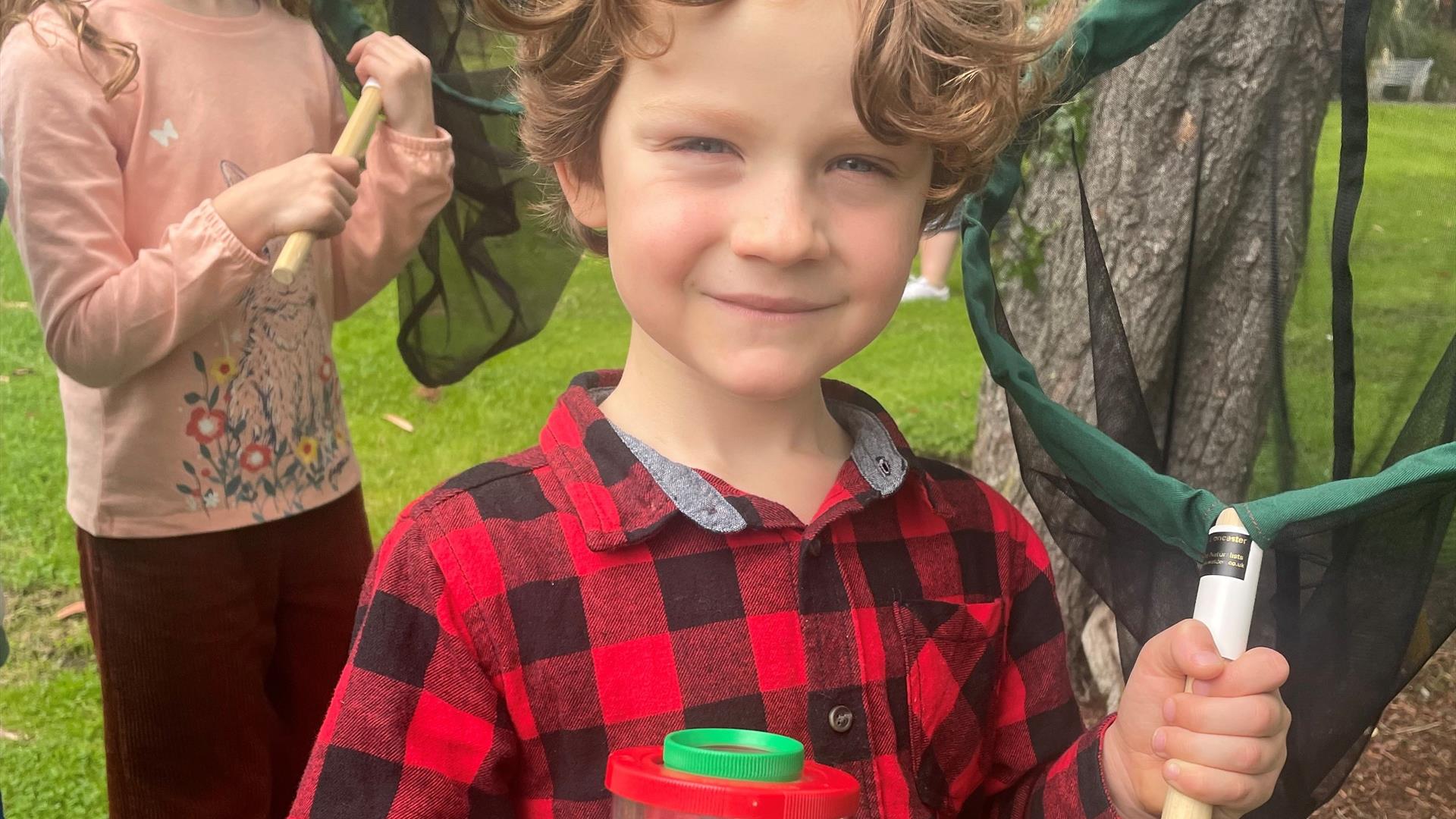 Boy with butterfly