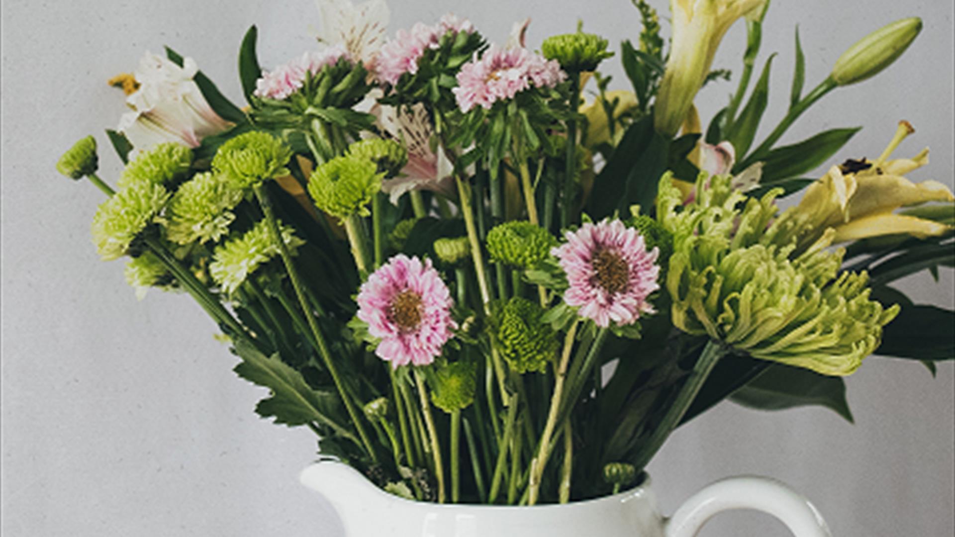 flowers in a basket