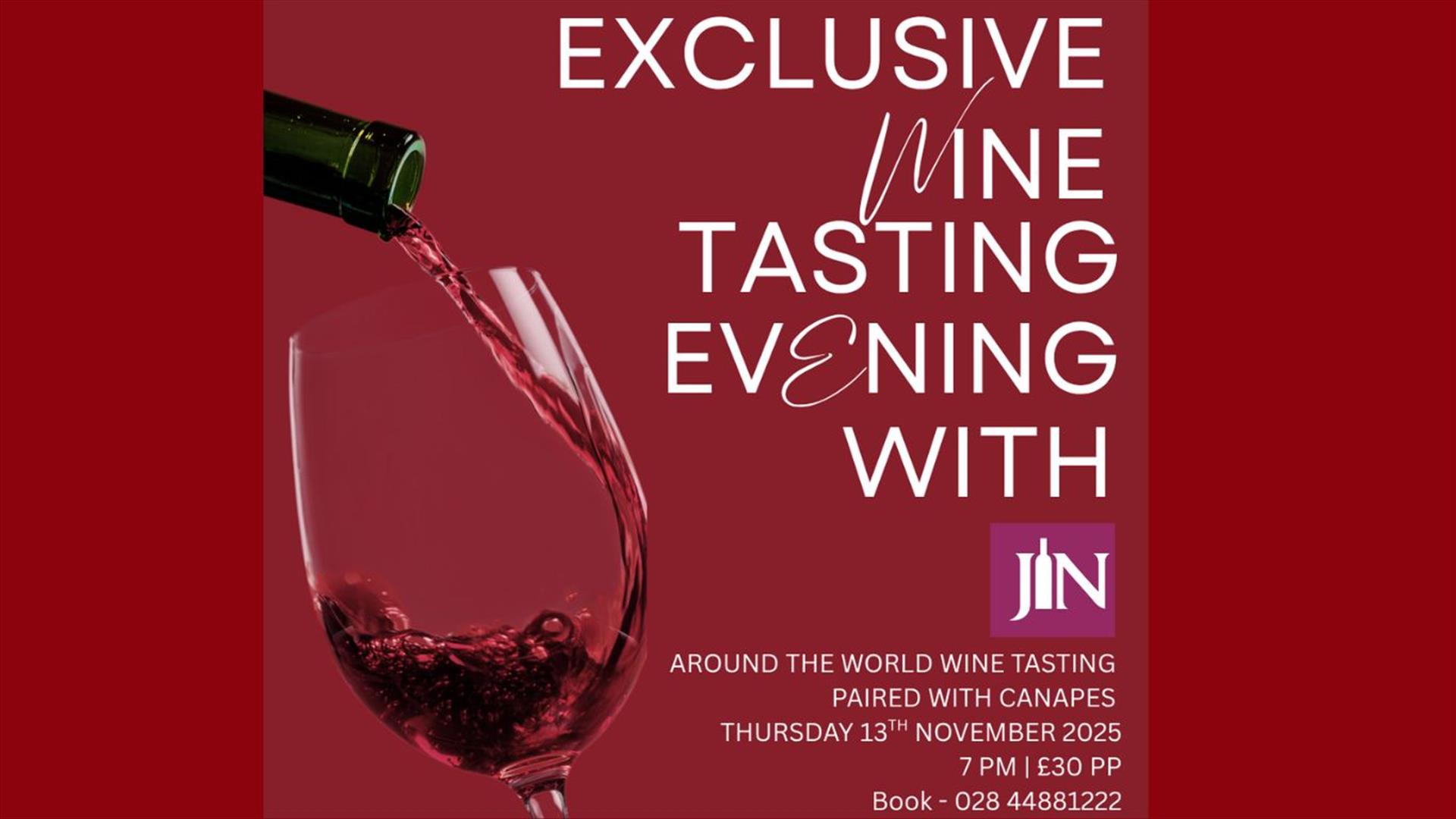 Poster advertising wine tasting evening