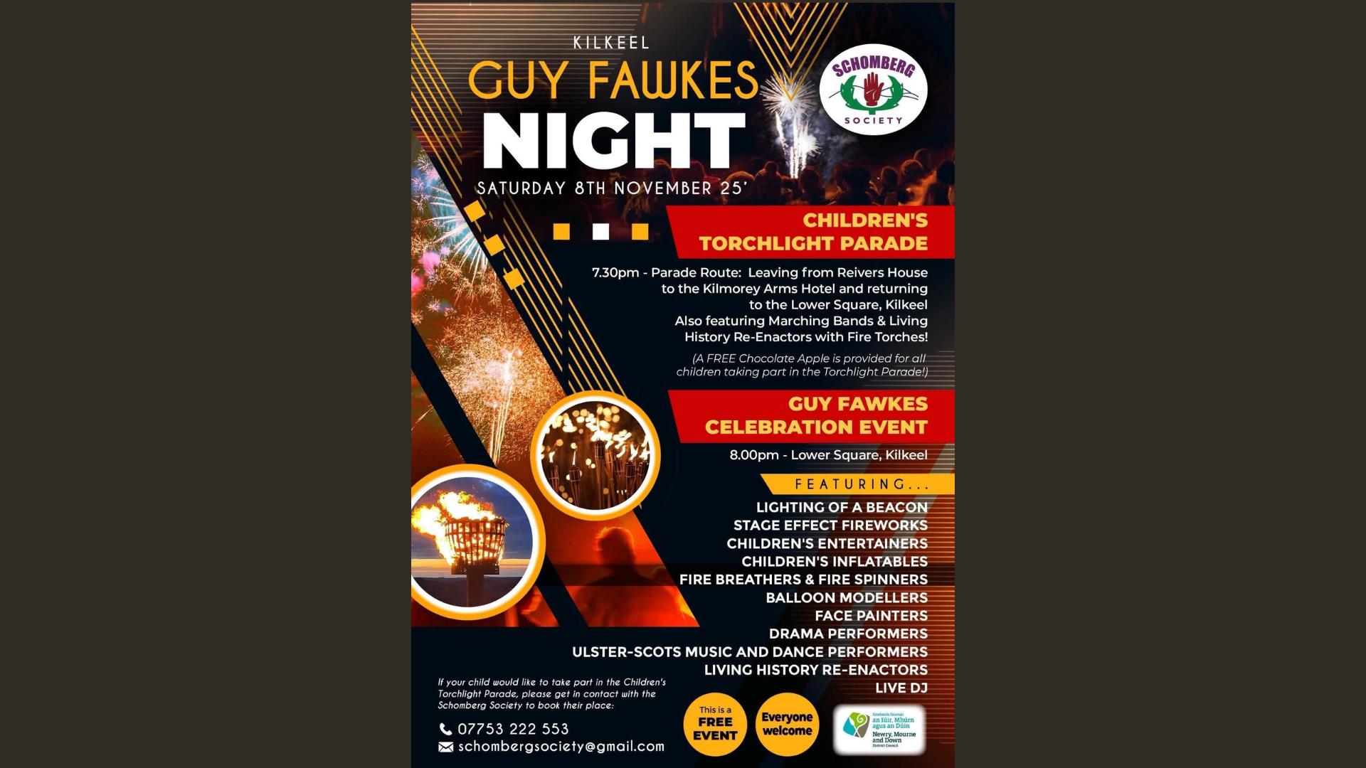 Guy fawkes night flyer