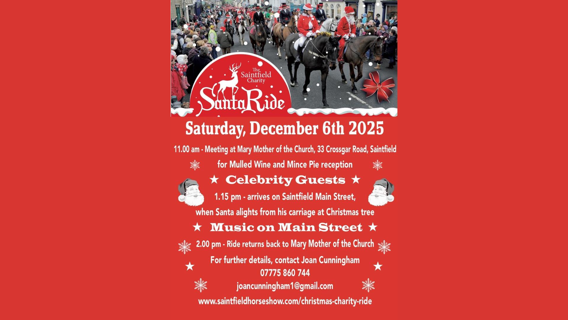 poster with all event times on a red backgound