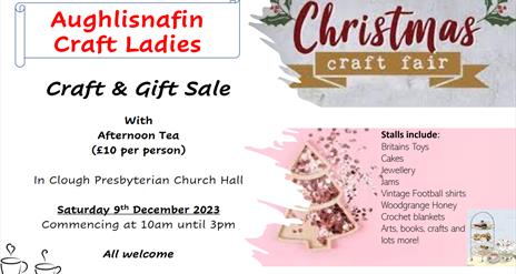 Flyer advertising Christmas Craft Fair, Aughlisnafin County Down