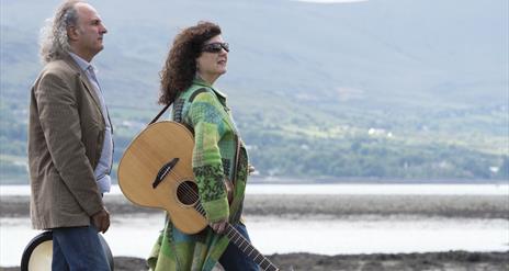 Fil Campbell and Tom McFarland standing on the shoreline at Rostrevor.