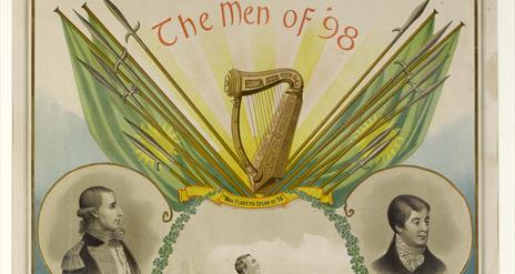 Lithograph to commemorate the centenary of the 1798 Rebellion