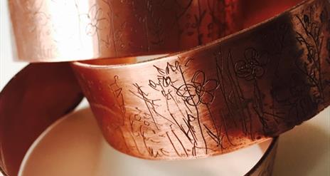 Copper Etched Cuff at Down County Museum
