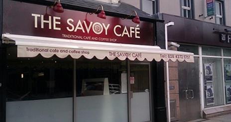 An image of the front of The Savoy Cafe, Newcastle Co Down