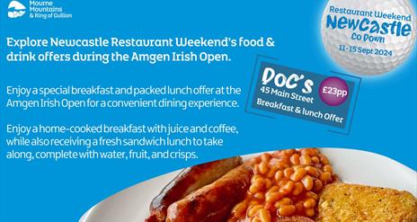 Special offer from Doc's as part of Newcastle Restaurant Week