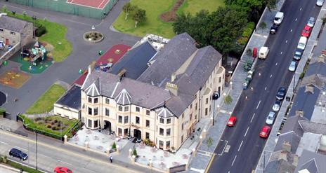 Aerial view of the Whistledown Hotel & Finns Restaurant