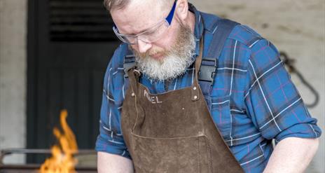 Blacksmith at Rowallane Garden Heritage Craft Fair