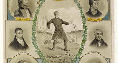 Lithograph produced to commemorate the centenary of the 1798 Rebellion