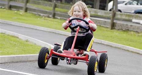 Go karting at Castle Park, Newcastle