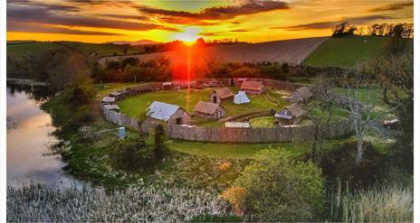 Sunset over Ballydugan Medieval Settlement