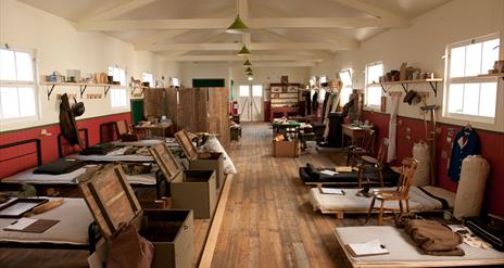 Interior of the Ballykinler Hut exhibition at the Down County Museum