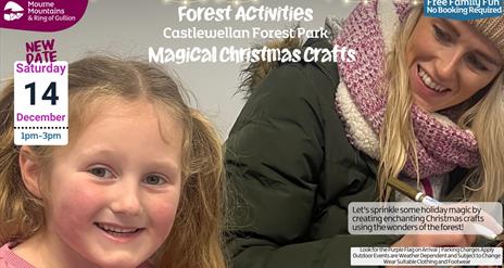 A child enjoying Forest Activity crafts at Castlewellan Forest Park.