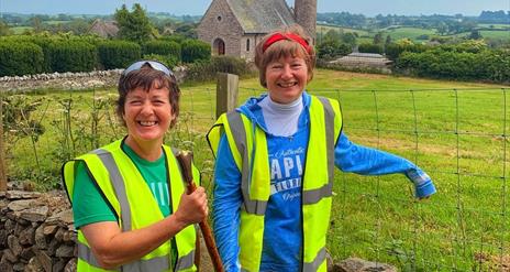 Camino Walk with Saul Church in background