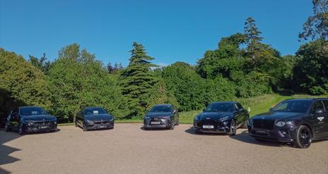 Super cars on the lawn at Castle Ward