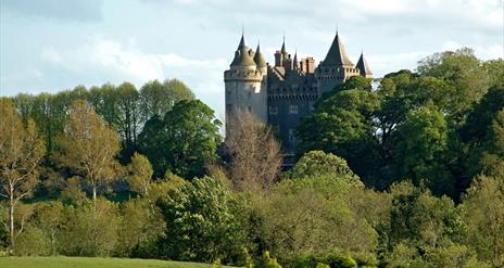 Killyleagh Castle through the trees