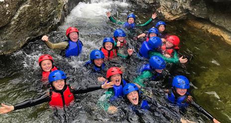 Summer camp fun at bloody bridge on a bouldering session