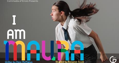 young woman dressed in school uniform acting in show